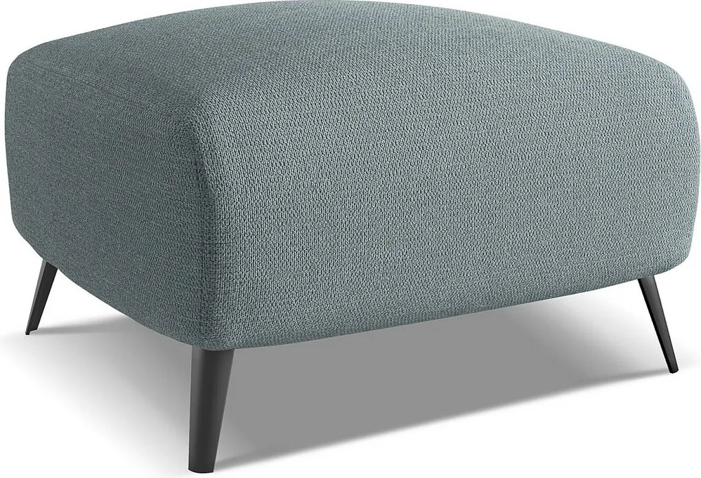 Pufa - z tkaniny szenilowej - jeans - MALIE