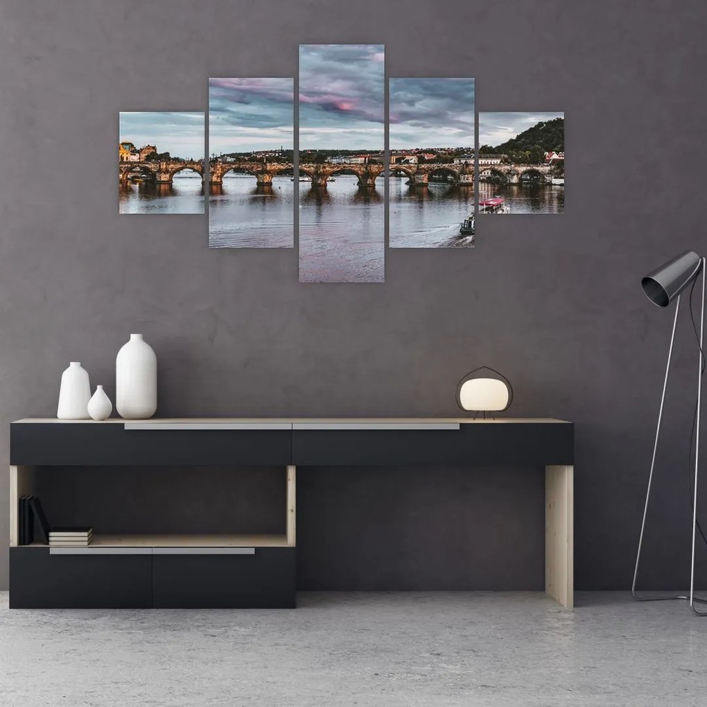 Obraz rzeki Wełtawy (125x70 cm)