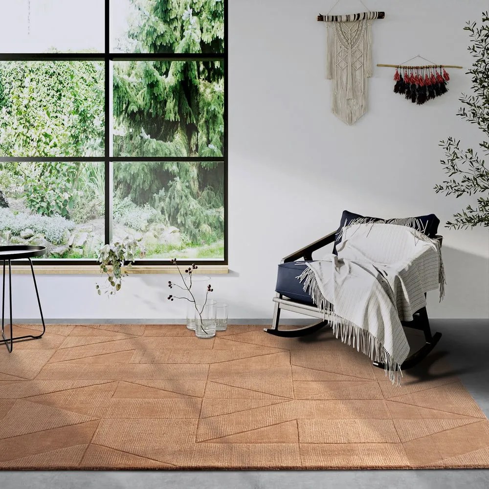 Brązowy wełniany dywan tkany ręcznie 120x170 cm Ursule – Villeroy&amp;Boch