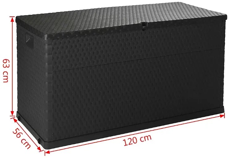 Antracytowa skrzynia ogrodowa R2-K95