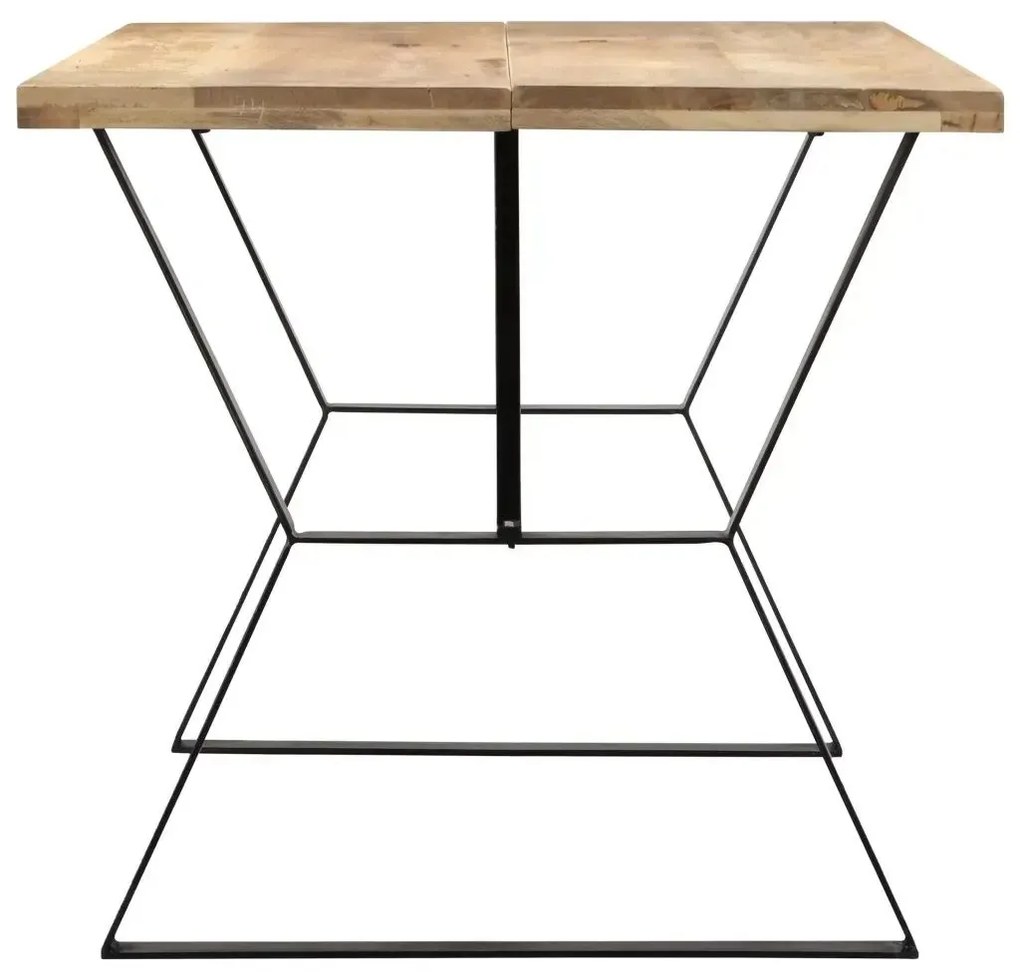 Stół w stylu loft z litego drewna brązowy G1-E21