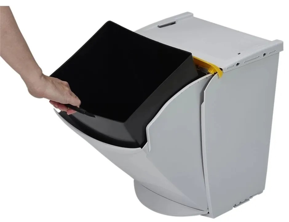 Denox Ekosystem Kosz na odpady segregowane 25 l, szary - mix