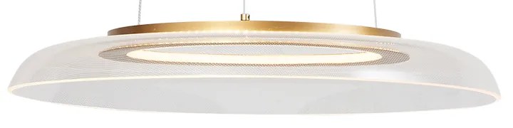 Designerska lampa wisząca złota i transparentna z 3-stopniową regulacją ściemniania - ScacrylicDesignerski Oswietlenie wewnetrzne