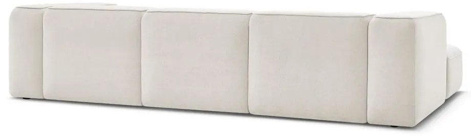 Biały narożnik z materiału bouclé (lewostronny) Zephyr – Bobochic Paris