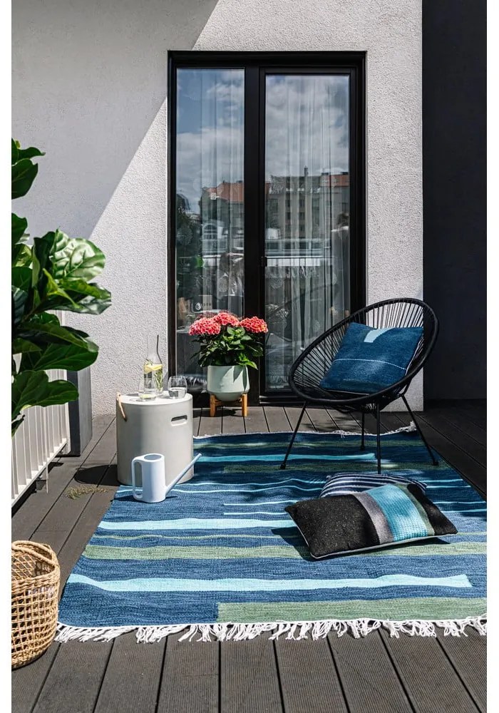 Poduszka zewnętrzna z tworzywa z recyklingu Green Decore Ensign, 45x45 cm