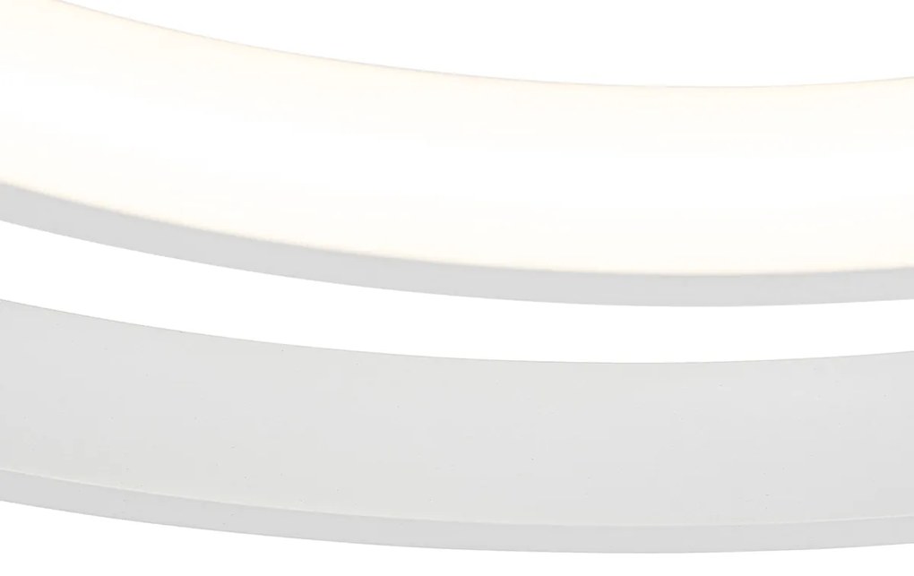 Biały Wentylator sufitowy z lampą 46,5 cm z LED i pilotem - KeesDesignerski Oswietlenie wewnetrzne
