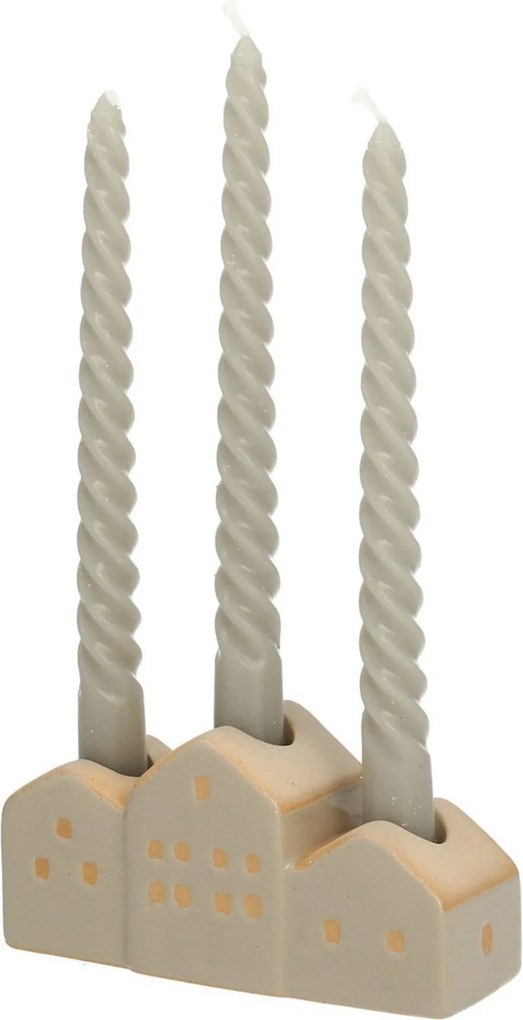 Świecznik Hauses 13x5x7cm beige