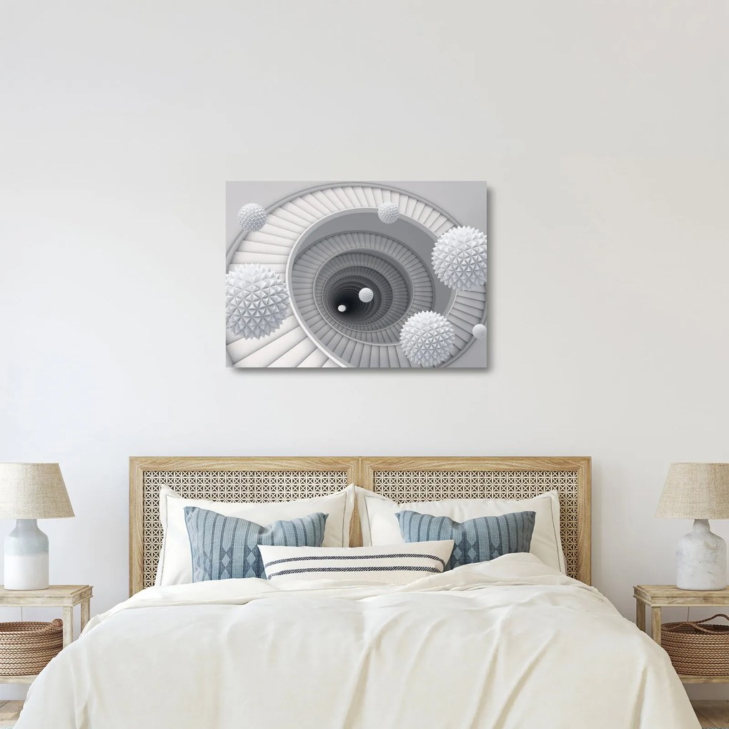 Obraz na szkle - abstrakcja 3D (70x50 cm)