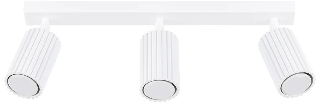 Listwa oświetleniowa 3-punktowa KARBON 3L biała ryflowana SOLLUX  LIGHTING