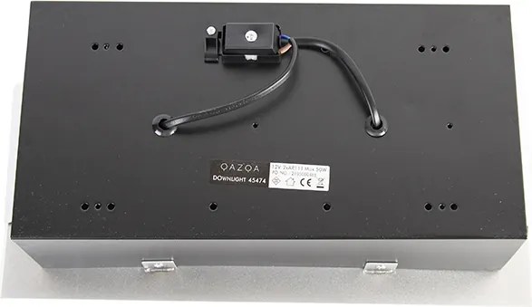 Wpuszczany reflektor stalowy AR111 regulowany 2-światłowy - Oneon