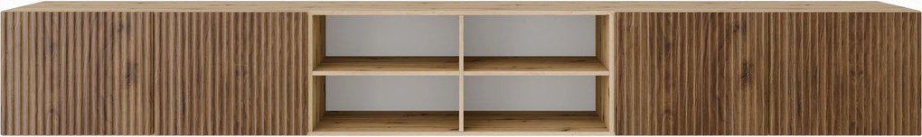 Szafka RTV wisząca VAREN 300 cm do Salonu pod Telewizor - Dąb artisan