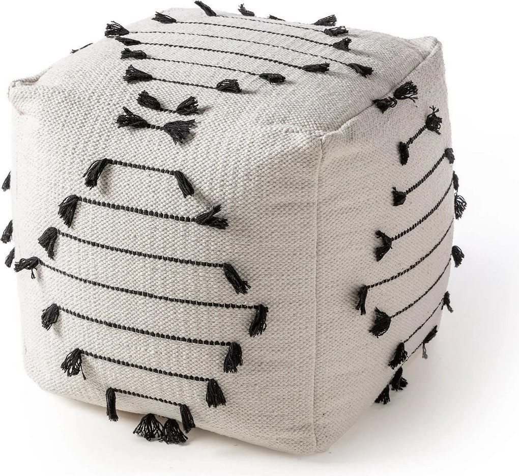 Ozdobny puf w kształcie kostki BO