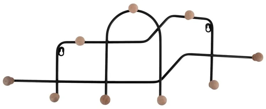 Czarny metalowy wieszak ścienny 71 cm Maze – PT LIVING