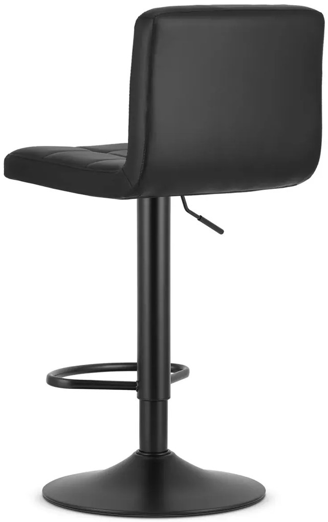 Czarny hoker barowy z siedziskiem z ekoskóry Z8-M82