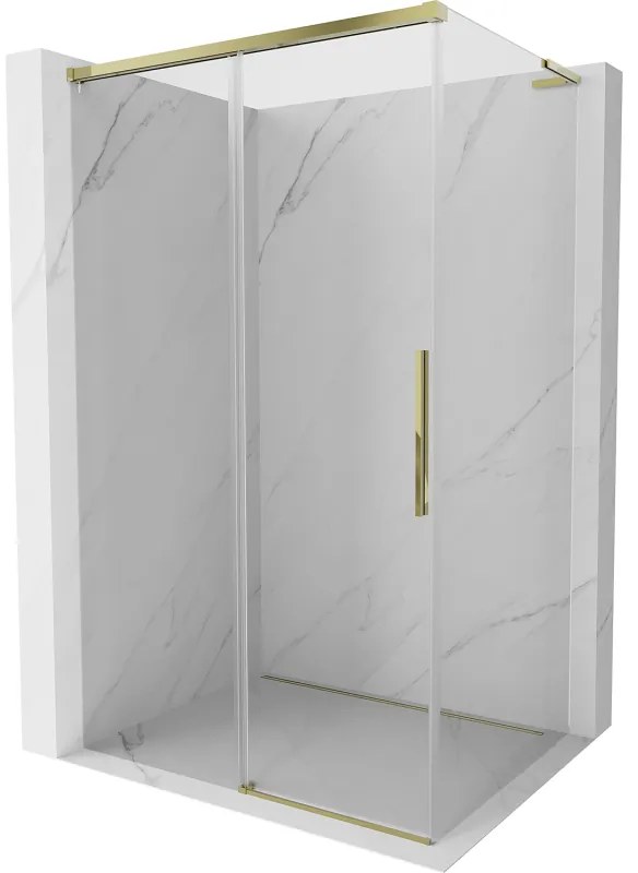 Mexen Rox L kabina prysznicowa rozsuwana 120 x 75 cm, transparent, złota - 8C2L-120-075-50-00