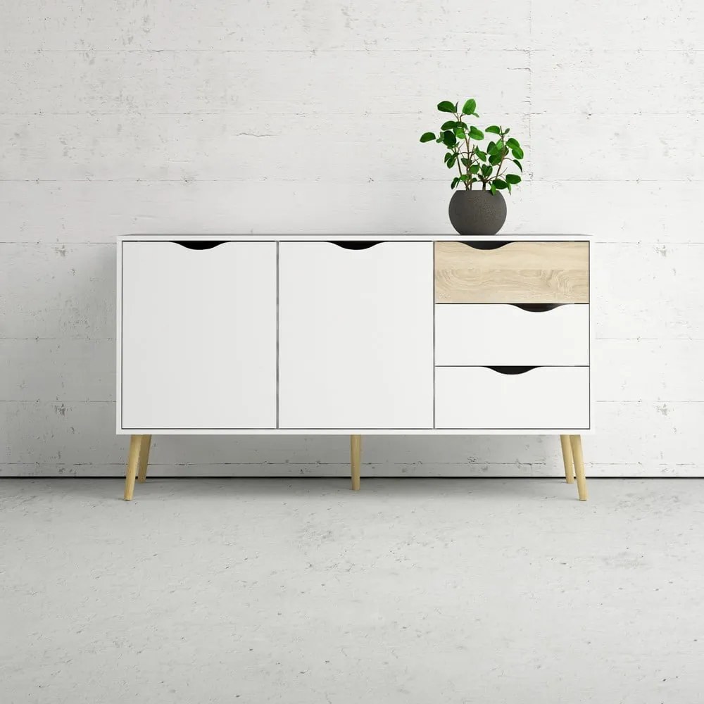 Biała komoda 147x82x39 cm Oslo – Tvilum