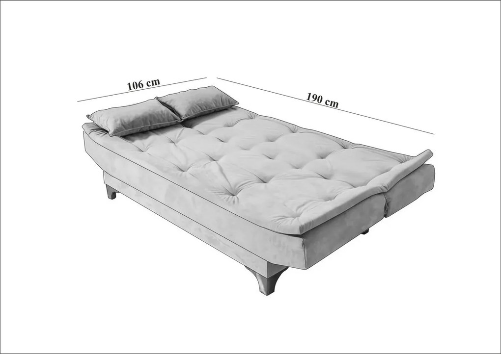 Sofa rozkładana Kelebek Sea Green