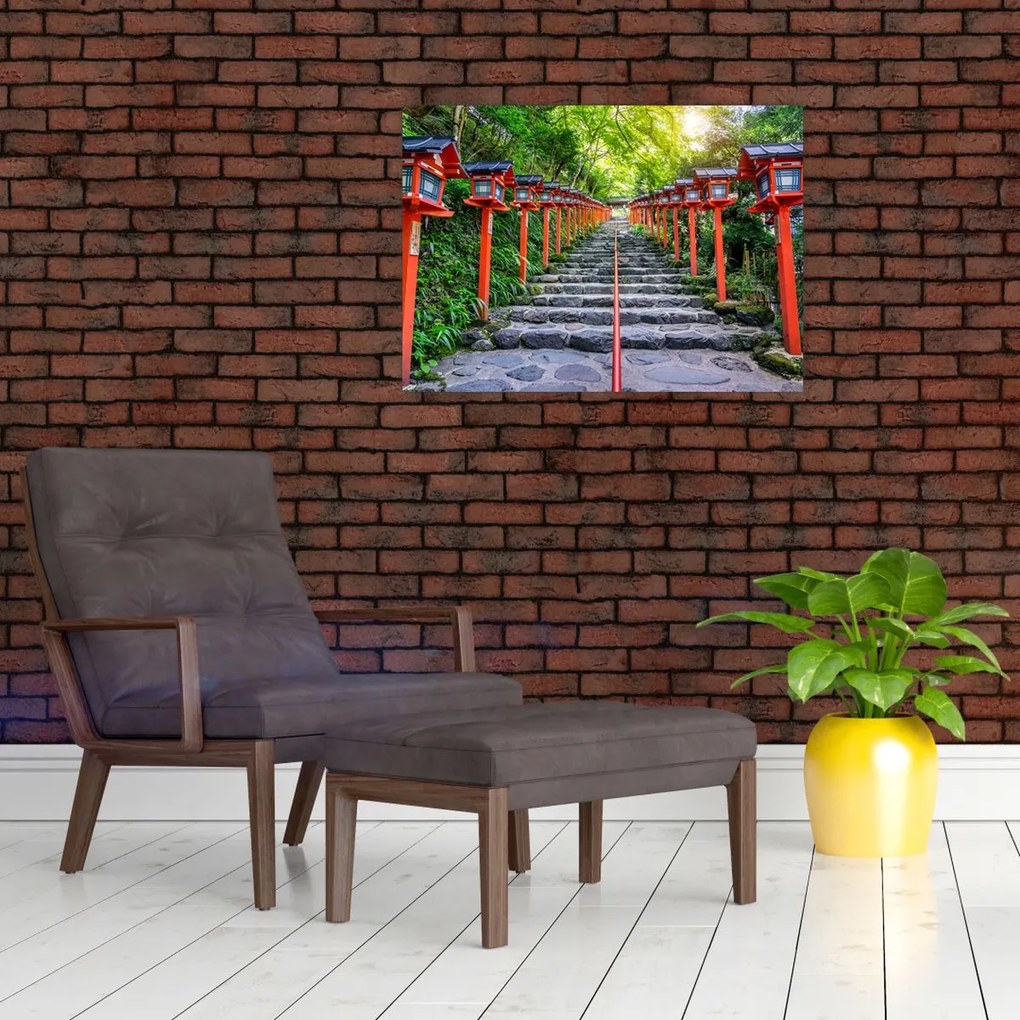 Obraz - Sanktuarium Kifune (70x50 cm)