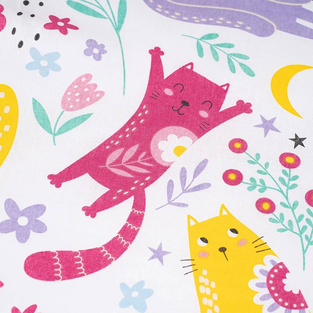 4Home Dziecięca pościel bawełniana Playful Paws, 140 x 200 cm, 70 x 90 cm