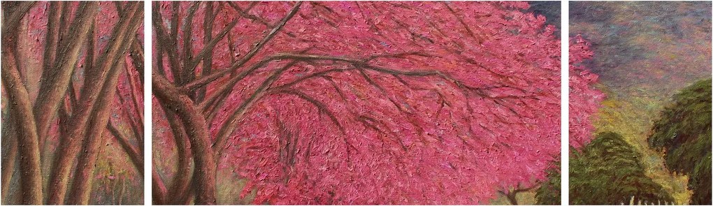 Obraz kwitnących drzew (170x50 cm)