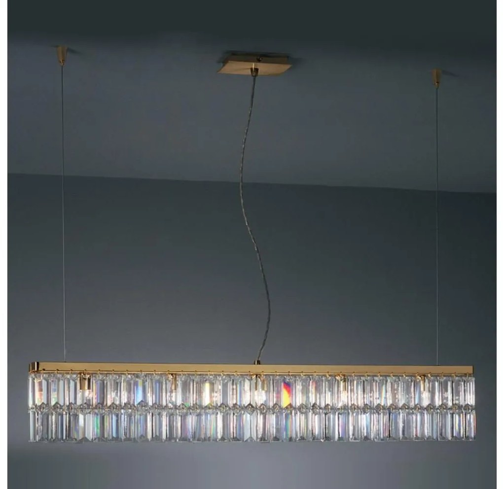 Kolarz 314.87.3 - Kryształowy żyrandol PRISMA 7xG9/25W/230V 24K złoto