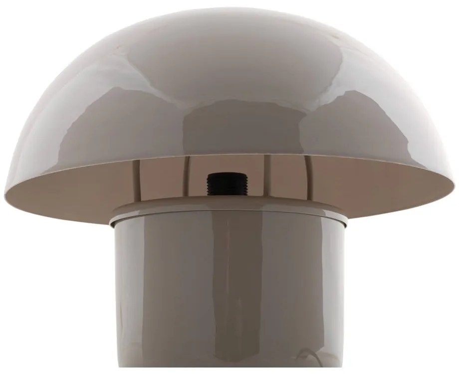 Szara lampa stołowa z metalowym kloszem (wysokość 25 cm) Fat Mushroom – Leitmotiv