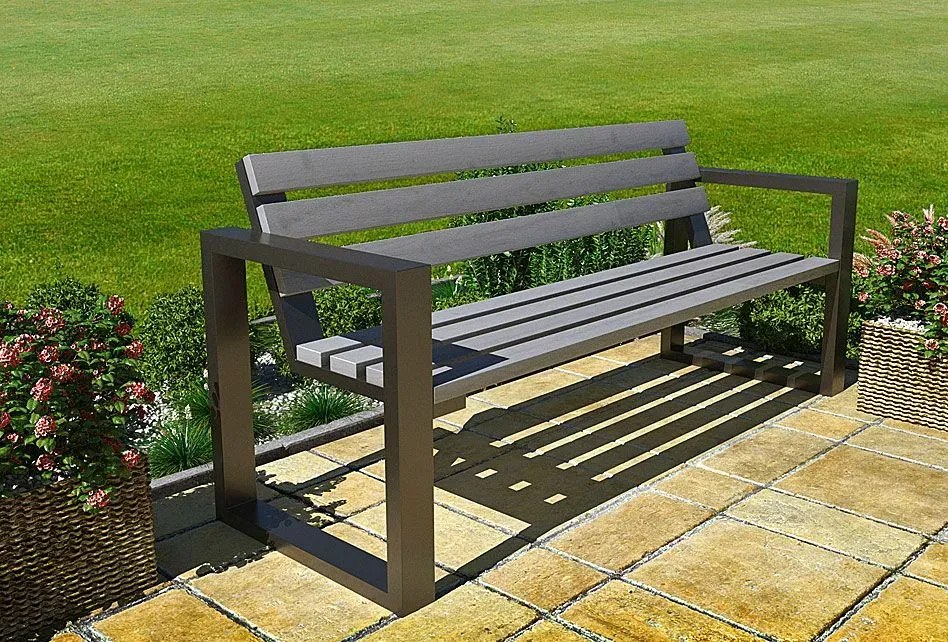 Metalowa Ławka Parkowa 150Cm G3-C93
