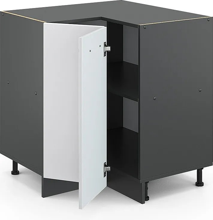 Szafka narożna biały wysoki połysk 75.6x60x81.6 r-line