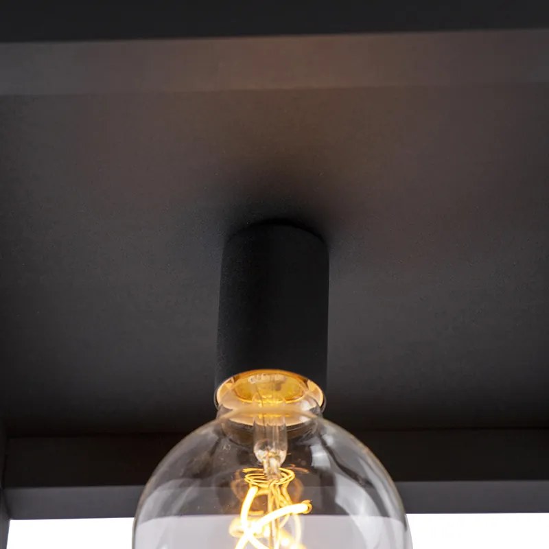 Industrialna lampa sufitowa czarna - Big CagePrzemysłowy Oswietlenie wewnetrzne