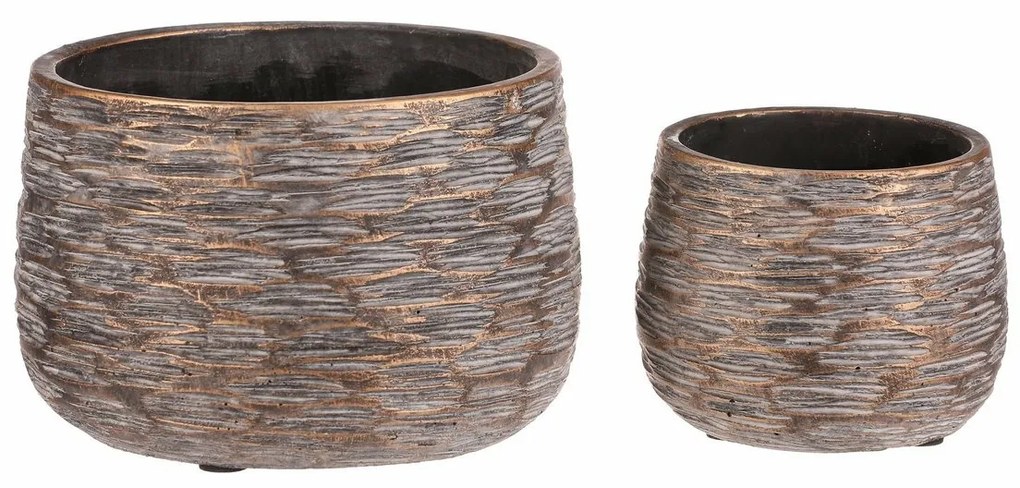 Zestaw osłonek betonowych Ryha, 2 szt., szary, wys. 12 cm