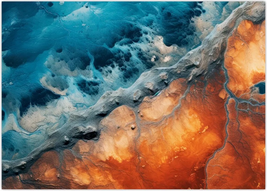 Obraz - Woda i ogień (70x50 cm)