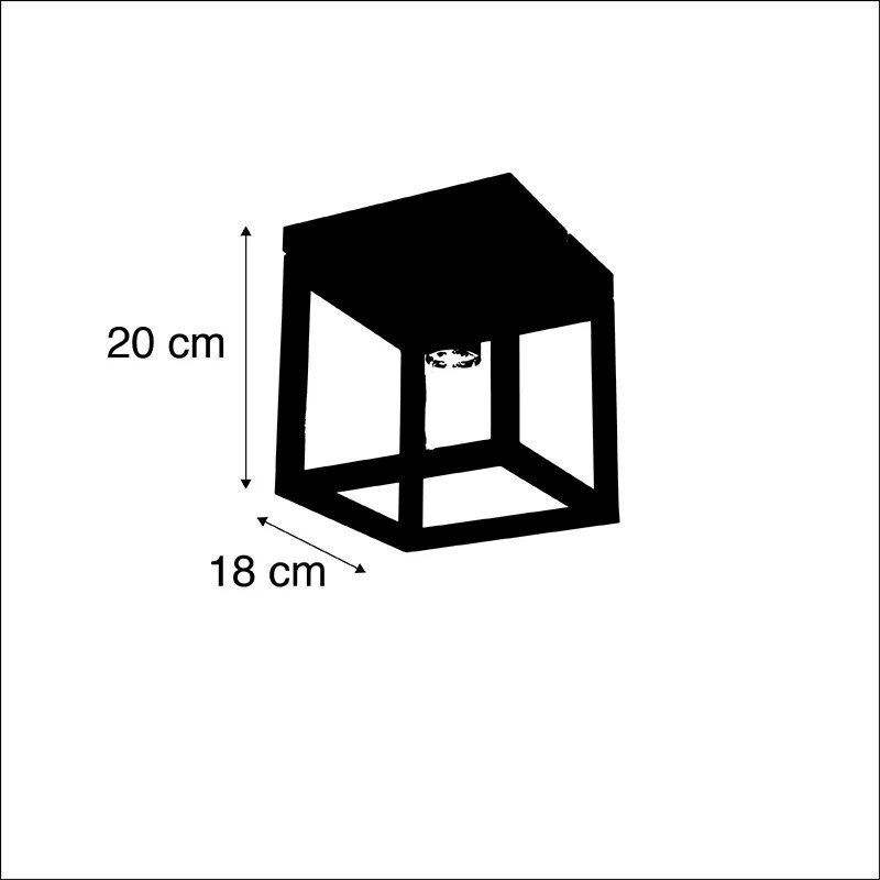Inteligentna lampa sufitowa w stylu industrialnym czarna z WiFi A60 - CagePrzemysłowy Oswietlenie wewnetrzne