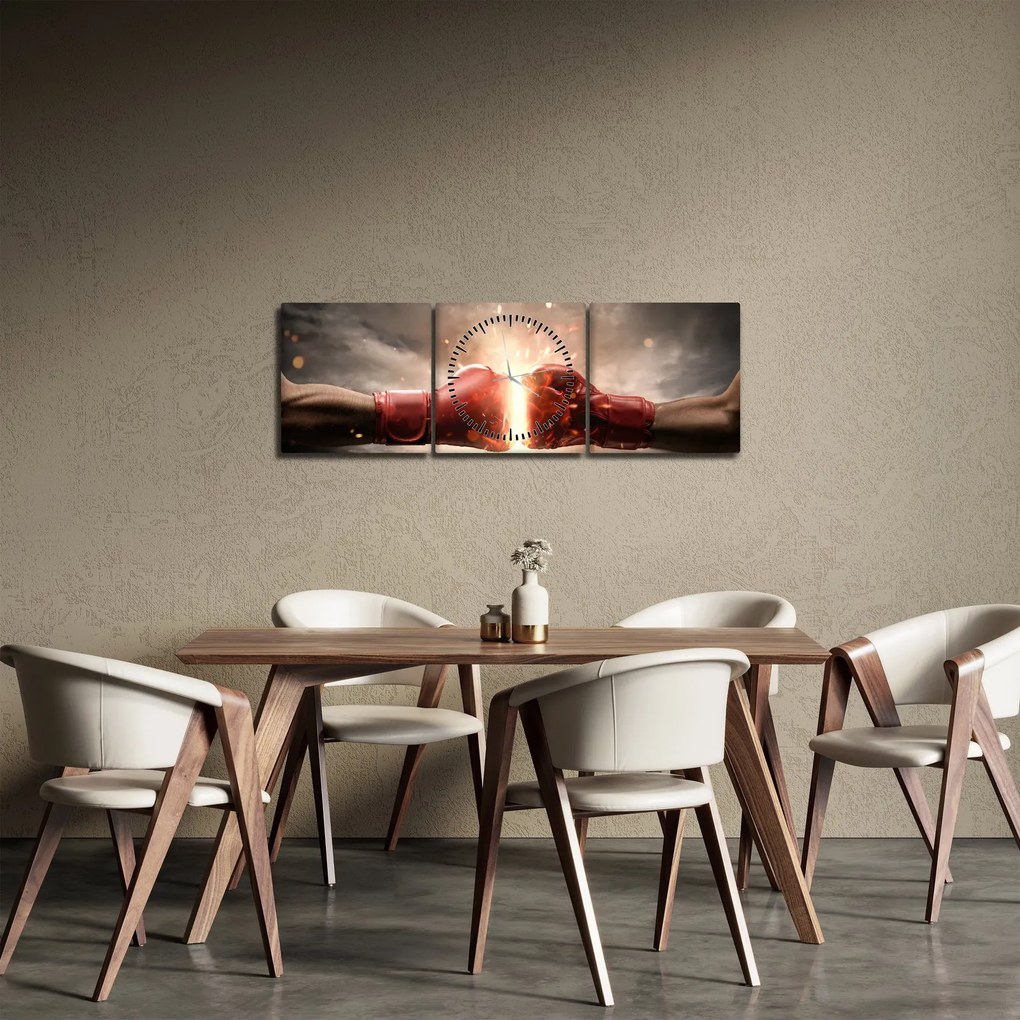 Obraz - Boks (z zegarem) (90x30 cm)