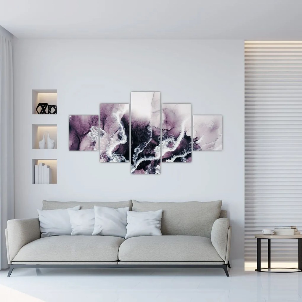 Obraz - Fioletowy marmur N⁰2 (125x70 cm)