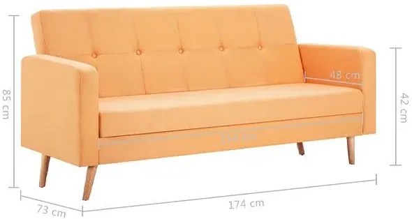 Wersalka tapicerowana brzoskwiniowa W5-S39