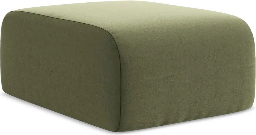 Zielony aksamitny podnóżek Lani – Makamii