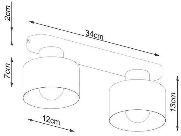 Czarna lampa sufitowa industrialna - A171-Lomino