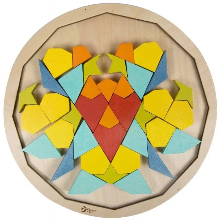 Classic world drewniane kolorowe klocki mandala