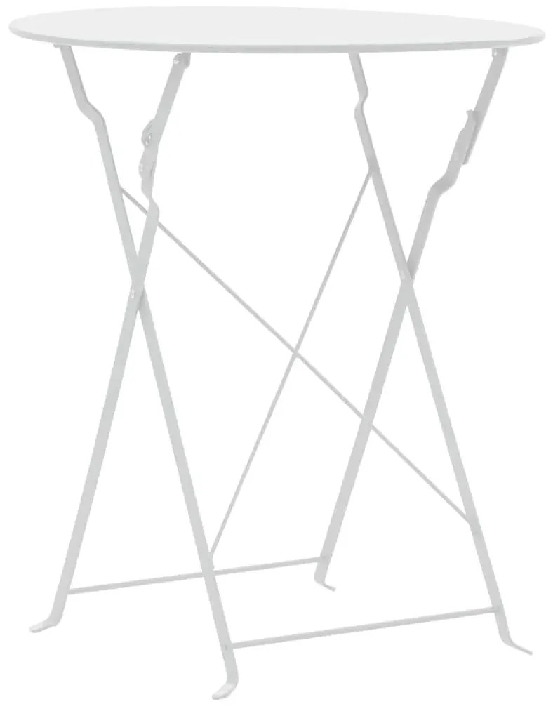 Zestaw białych metalowych mebli ogrodowych F2-R48