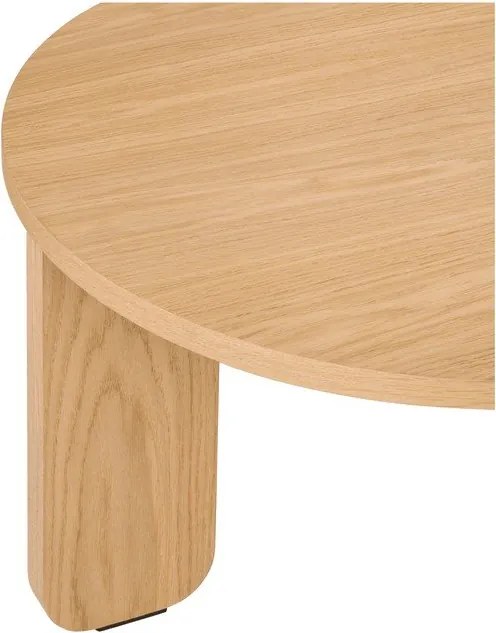 Okrągły stolik z blatem w dekorze dębu w naturalnym kolorze ø 55 cm Kuvu – noo.ma