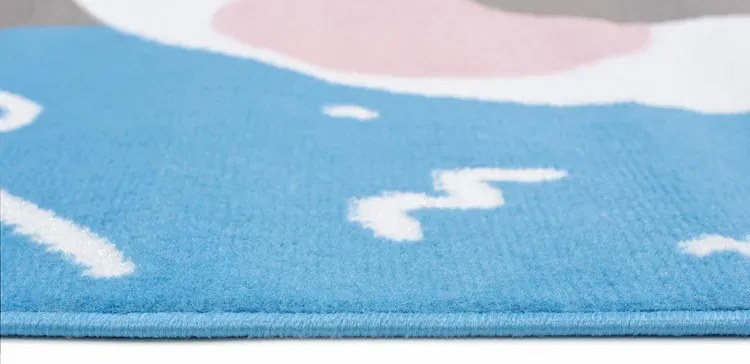Niebieski dywan z pandą do pokoju dziecięcego E8-Z15