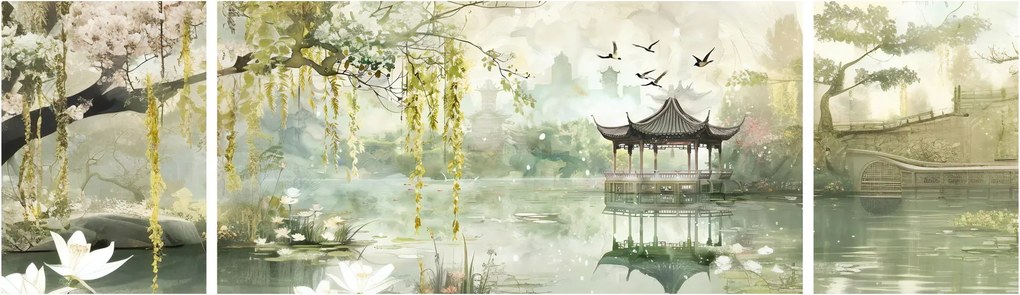 Obraz - Chińskie jezioro (170x50 cm)