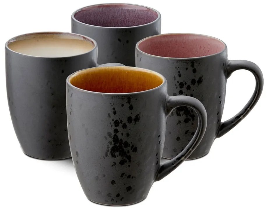 Czarne ceramiczne kubki zestaw 4 szt. 300 ml Gastro Black/Mix – Bitz