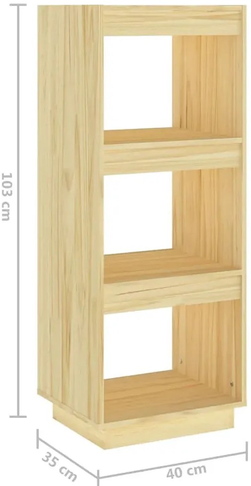 Naturalny sosnowy regał z 3 półkami F3-C92
