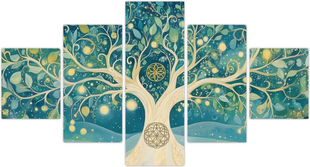 Obraz – Magiczne drzewo ze spiralami (125x70 cm)