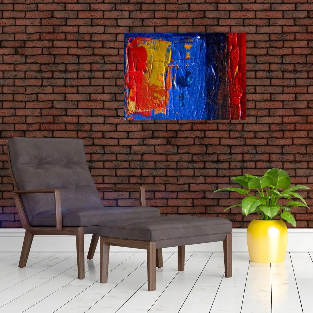 Obraz na szkle - malarskie kolory (70x50 cm)