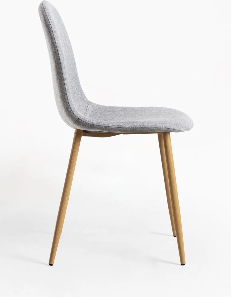 Zestaw 4 Krzese Teok Tkanina