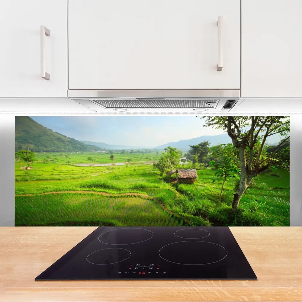 Szkło Dekoracyjne do Kuchni Sielska Zielona Łąka