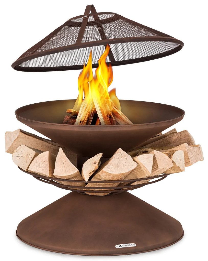 Blumfeldt Aguilera 65cm Niskie Palenisko z grillem Rdza