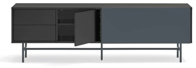 Czarno-antracytowa szafka pod TV 180x56 cm Nube – Teulat